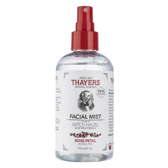 Thayers, Różana bezalkoholowa tonizująca mgiełka do twarzy z aloesem i oczarem wirginijskim, 237 ml Thayers