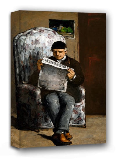 The Artist_s Father, Reading LÉvénement, Paul Cézanne - obraz na płótnie 40x50 cm Galeria Plakatu