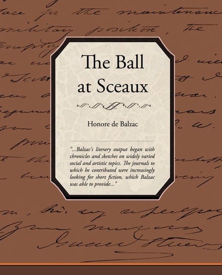 The Ball at Sceaux De Balzac Honore