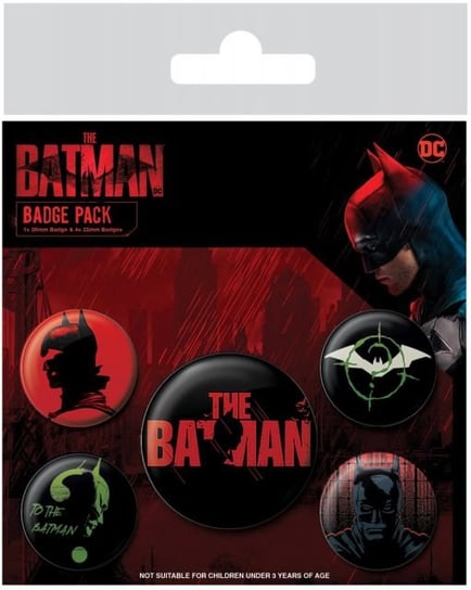 THE BATMAN przypinki zestaw 1 + 4 DC COMICS