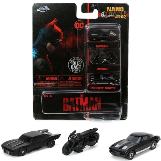 The Batman Zestaw 3 mini metalowe pojazdy 4 cm Jada