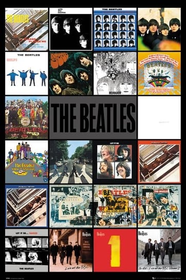 The Beatles Albumy Okładki - plakat The Beatles