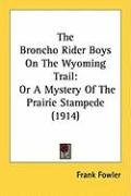 The Broncho Rider Boys on the Wyoming Trail: Or a Mystery of the Prairie Stampede (1914) Fowler Frank