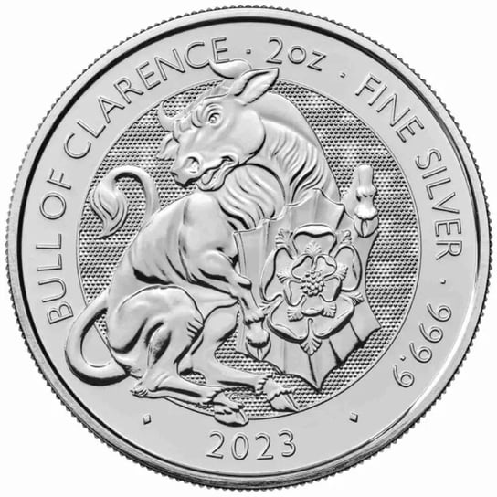 The Bull of Clarence – Tudor Beasts 2 uncje srebra 2023 Inna marka