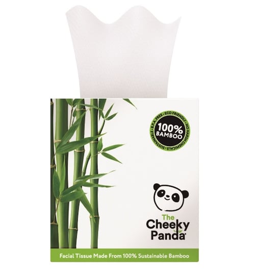The Cheeky Panda Bamboo Facial Tissue bambusowe chusteczki uniwersalne pudełko kostka 56szt Cheeky Panda