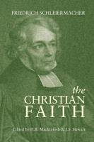 The Christian Faith Schleiermacher Friedrich