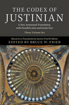 The Codex of Justinian 3 Volume Hardback Set Cambridge University Press