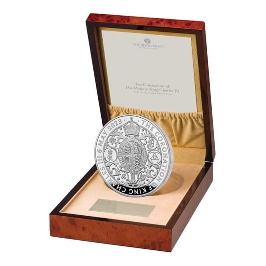 The Coronation of His Majesty King Charles III 1000 gramów Srebra 2023 Proof Inna marka