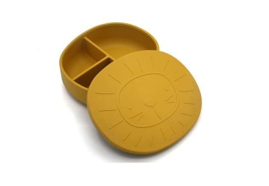 THE COTTON CLOUD silikonowy lunch box dla dzieci, Lion/Mustard Cotton Cloud