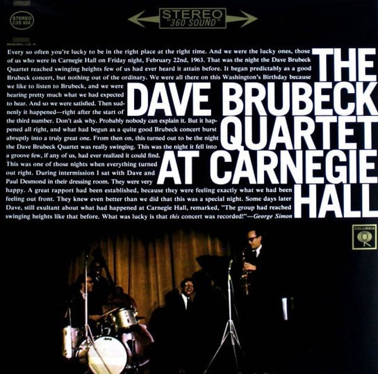 The Dave Brubeck Quartet At Carnegie Hall (Limited), płyta winylowa Brubeck Dave