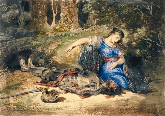 The Death of Lara, Eugène Delacroix - plakat 20x30 / AAALOE Inna marka