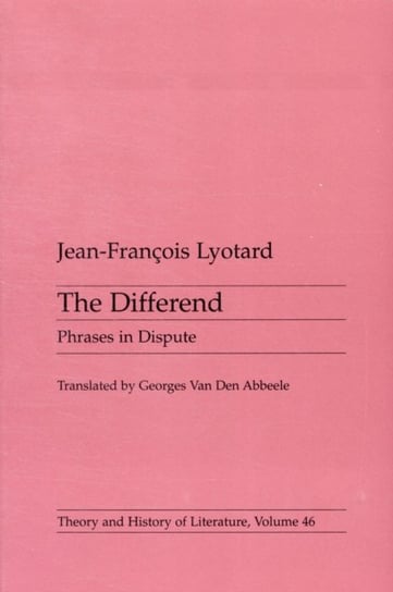 The Differend Lyotard Jean-Francois, Lyotard Jean Francois