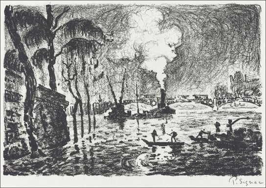 The Flooded Seine, Paul Signac - plakat 42x29,7 cm Galeria Plakatu