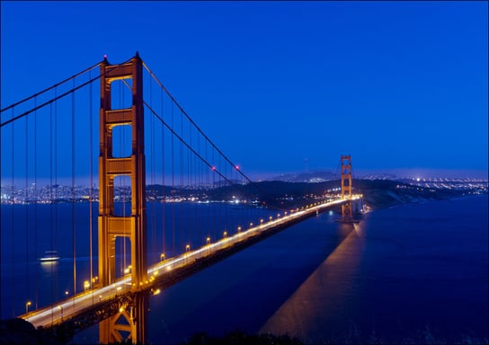 The Golden Gate Bridge is a suspension bridge spanning the Golden Gate., Carol Highsmith - plakat 80x60 cm Galeria Plakatu