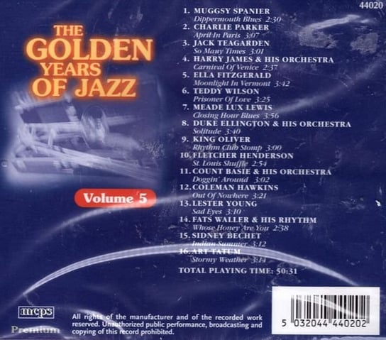 The Golden Years of Jazz - Vol. 5 Various Artists