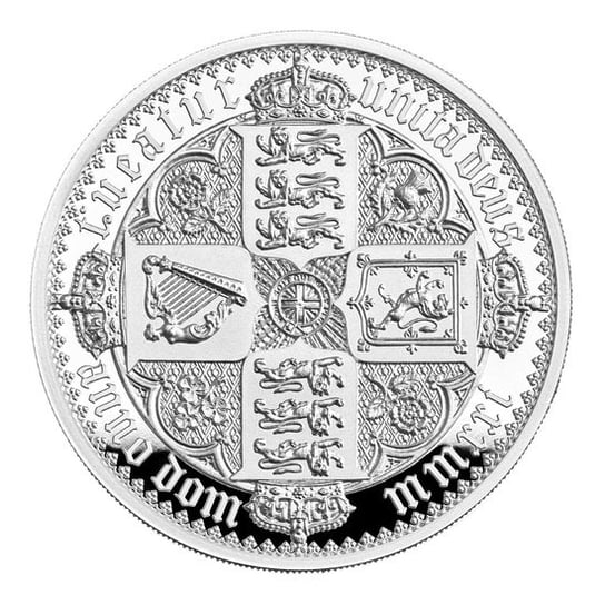 The Gothic Crown Quartered Arms 2 uncje Srebra 2021 Proof Inna marka