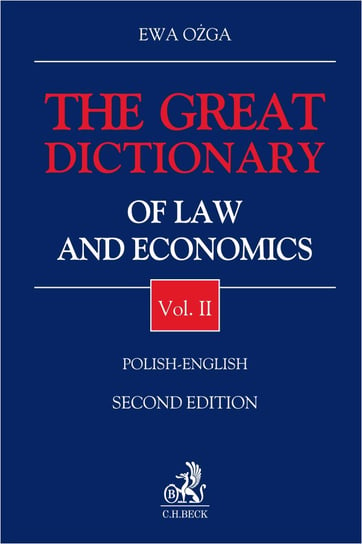 The Great Dictionary of Law and Economics. Polish - English. Vol. 1-2 - ebook mobi Ożga Ewa