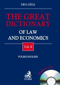 The Great Dictionary of Law and Economics Vol II Polish-English Ożga Ewa