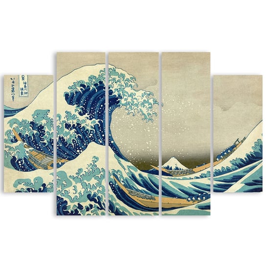 The Great Wave Of Kanagawa 150x100  (5 Panele) Legendarte