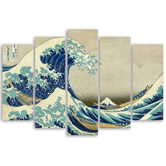 The Great Wave Of Kanagawa 150x100  (5 Panele) Legendarte