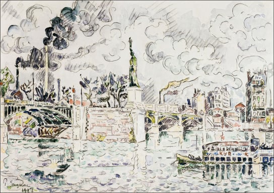 The Grenelle bridge, Paul Signac - plakat 29,7x21 cm Galeria Plakatu