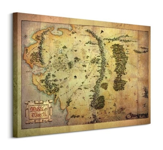 The Hobbit (Middle Earth Map) - Obraz na płótnie Hobbit