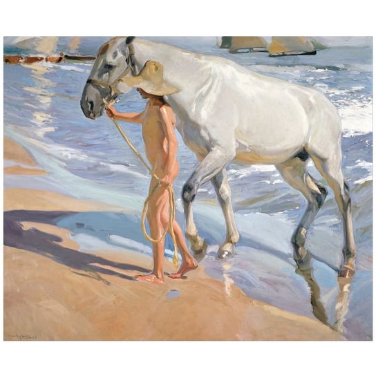The Horse's Bath - Joaquín Sorolla 50x60 Legendarte