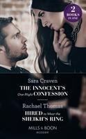 The Innocent's One-Night Confession Craven Sara, Thomas Rachael