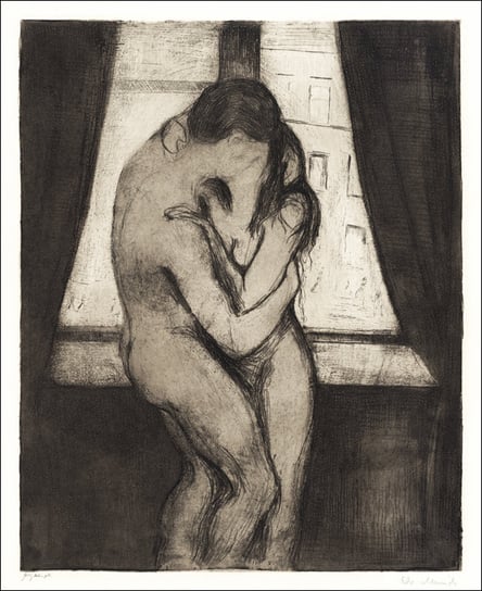 The Kiss (1895), Edvard Munch - plakat 40x50 cm / AAALOE Inna marka