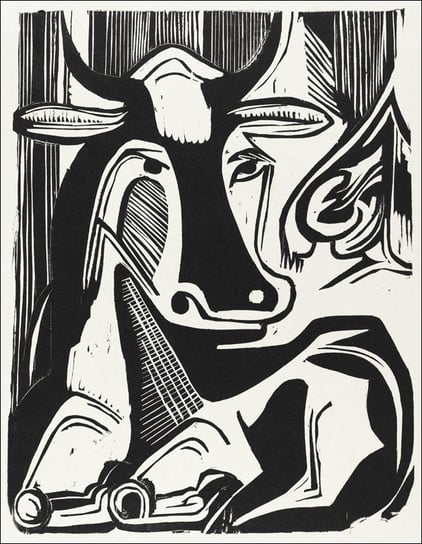 The Large Cow Lying Down, Ernst Ludwig Kirchner - plakat 20x30 cm Galeria Plakatu