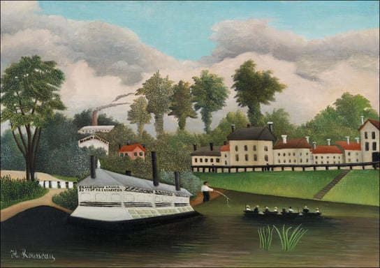 The Laundry Boat of Pont de Charenton, Henri Rousseau - plakat 40x30 cm Galeria Plakatu