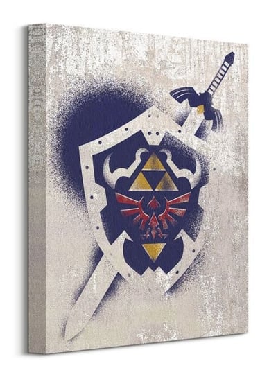 The Legend Of Zelda Hylian Shield Stencil - obraz na płótnie The Legend Of Zelda