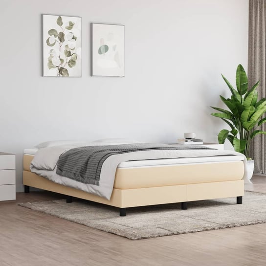 The Living Store Materac kieszeniowy - kremowy - 140x200x20 cm - tkanina - Materac The Living Store