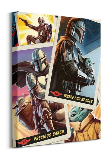 The Mandalorian Cards - obraz na płótnie Star Wars gwiezdne wojny