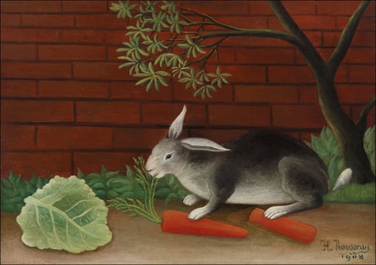The Rabbit’s Meal, Henri Rousseau - plakat 50x40 cm Galeria Plakatu