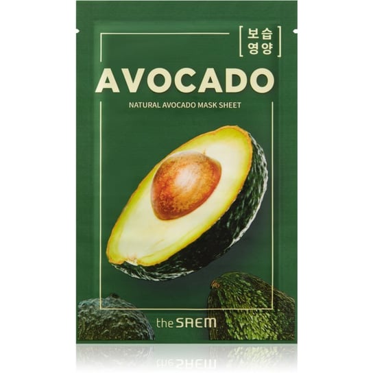The Saem Natural Mask Sheet Avocado maseczka w płachcie o działaniu silnie nawilżającym i odżywczym 21 ml The Saem