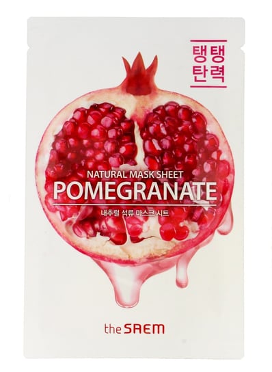 The Saem, Natural Mask Sheet, maska na tkaninie Pomegranate, 21 ml SAEM