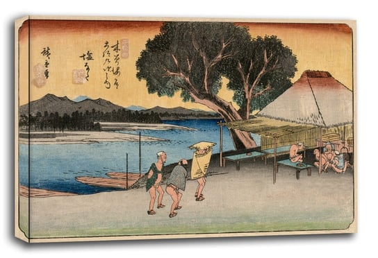 The Sixty-Nine Stations of the Kiso Highway Shionata, Hiroshige  - obraz na płótnie 80x60 cm Inny producent