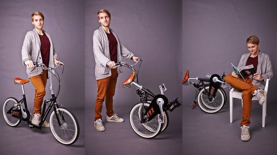 The-Sliders Lite Black gustowny i komfortowy, składany rower, hulajnoga 2w1, EAN 0590987662112 The Sliders
