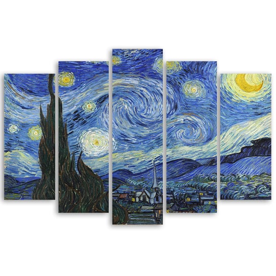 The Starry Night - Van Gogh 150x100  (5 Panele) Legendarte