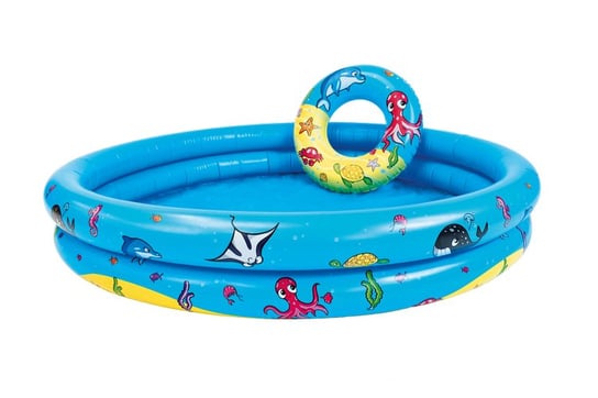 The Swim Essentials, basen dziecięcy, pompowany, okrągły, koło i piłka, 122x427x46cm The Swim Essentials