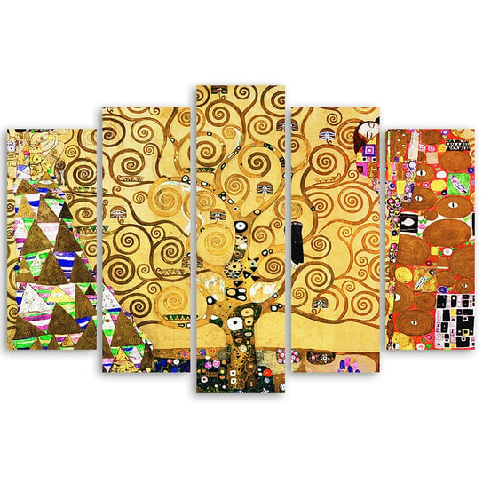The Tree Of Life - Klimt 150x100  (5 Panele) Legendarte