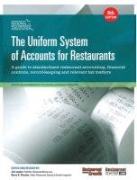 The Uniform System of Accounts for Restaurants National Restaurant Association