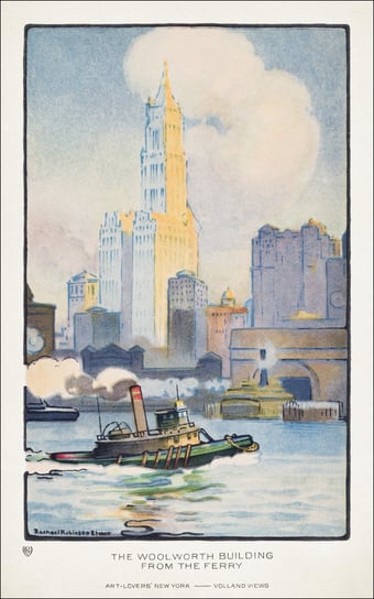 The Woolworth Building from the Ferry, Rachael Robinson Elmer - plakat 21x29,7 cm Galeria Plakatu