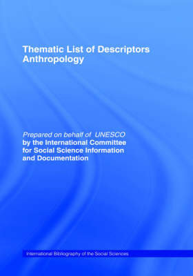Thematic List of Descriptors Opracowanie zbiorowe