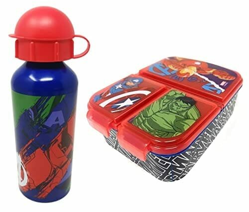 Theonoi - Zestaw Pudełek Śniadaniowych Dla Dzieci Z Przegródkami I Butelką Na Wodę (Avengers) Inny producent