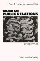 Theorie der Public Relations Ruhl Manfred