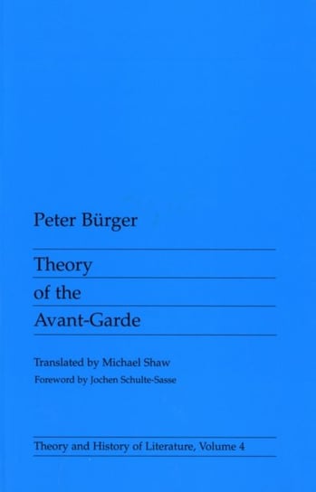 Theory Of The Avant-Garde Burger Peter