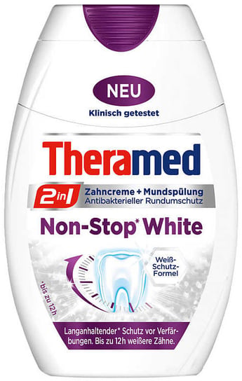 Theramed, Non-Stop White, Pasta do zębów, 75 ml, 2w1 Schwarzkopf