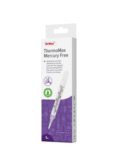 ThermoMax Mercury Free Dr.Max, termometr lekarski szklany, 1 sztuka 